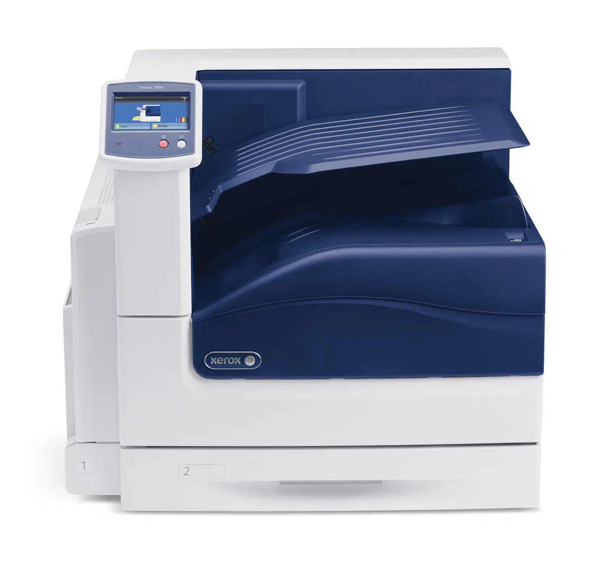 imprimante-phaser-7800-xerox-belgique-front Imprimante graphique couleur Phaser 7800 de Xerox, conçue pour les arts graphiques et les environnements d'impression exigeants, avec options de finition avancées, affichée par Xerox D&O Partners.
