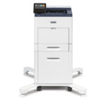 Xerox VersaLink B600 printer equipped with a wheeled stand and touch-sensitive control panel, representing an efficient and modern printing solution for businesses, offered by Xerox D&O Partners.