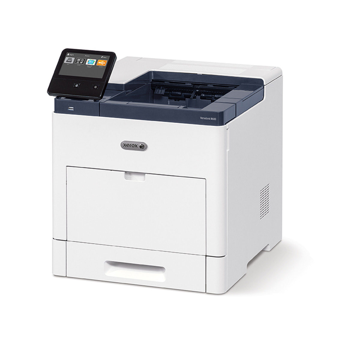 Imprimante Xerox VersaLink B610 avec panneau de commande tactile, représentant une solution d'impression efficace et moderne pour les entreprises, proposée par Xerox D&O Partners.