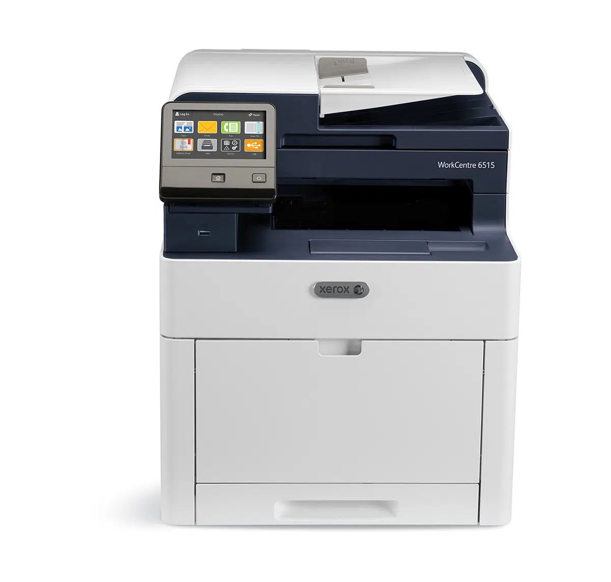 imprimante-workcentre-6515-xerox-d&o-partners-front Imprimante Xerox WorkCentre 6515 avec écran tactile couleur, représentant une solution d'impression multifonction avancée, présentée par Xerox D&O Partners pour les environnements de bureau.