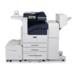 Xerox VersaLink C7100 multifunction printer with additional modules for document finishing, demonstrating an all-in-one printing solution for enterprise printing, copying, scanning and finishing requirements offered by Xerox D&O Partners.