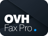Icoon van de 'TBC OVH Fax Pro' app aangeboden door D&O Partners, voorstellen van een professionele faxdienst via het OVH netwerk.