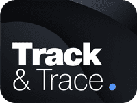 tbc-track-and-trace-app-icon-do-partners Het app-icoon voor de 'TBC Track & Trace' service van D&O Partners, met gestileerde tekst en een blauwe stip, symboliseert technologie voor het volgen van documenten en pakketten.