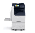 Xerox VersaLink B7100 serie multifunctionele zwart-witprinter op kantoor met hoge afdruksnelheid en ConnectKey-technologie