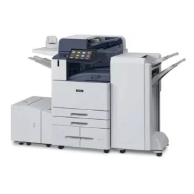 altalink-b8100-series-multifunctionele-copier-xerox-belgie Xerox AltaLink B8100 Multifunction Printer, with high-capacity paper tray and finishing module, available from D&O Partners.