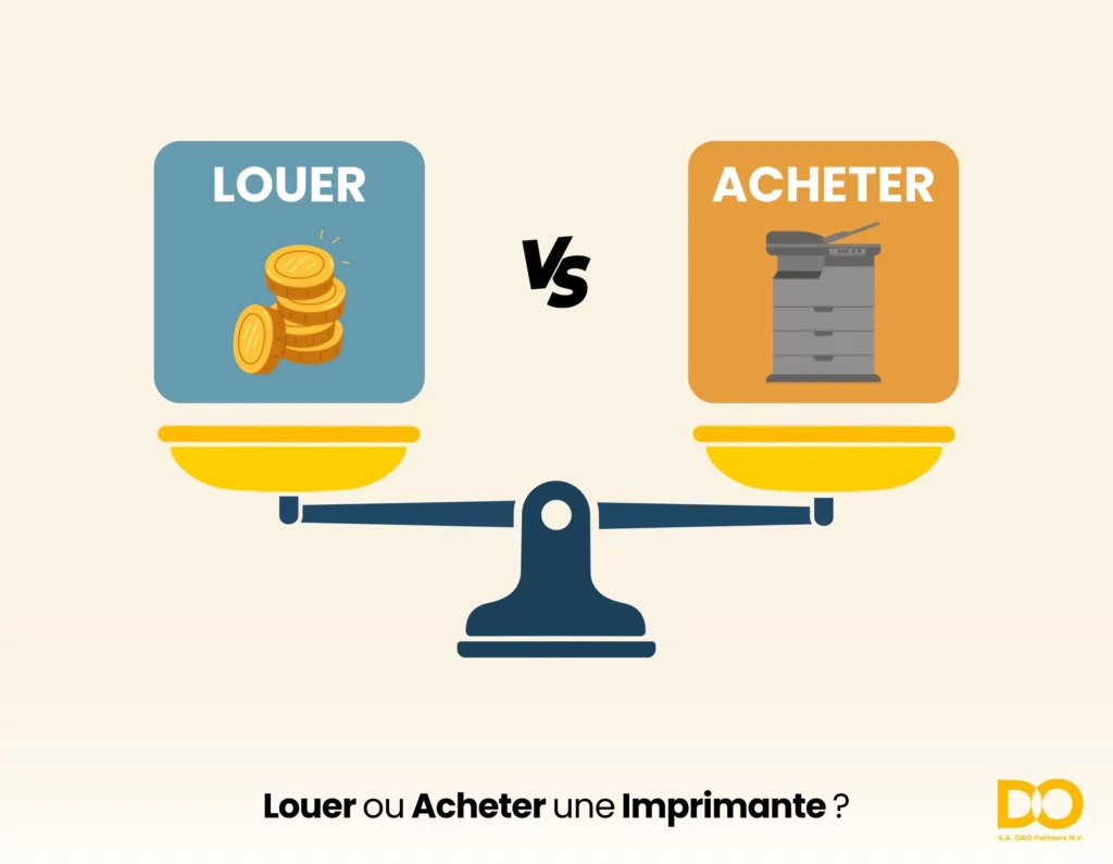 Comparaison location ou achat d’imprimante pour entreprises.