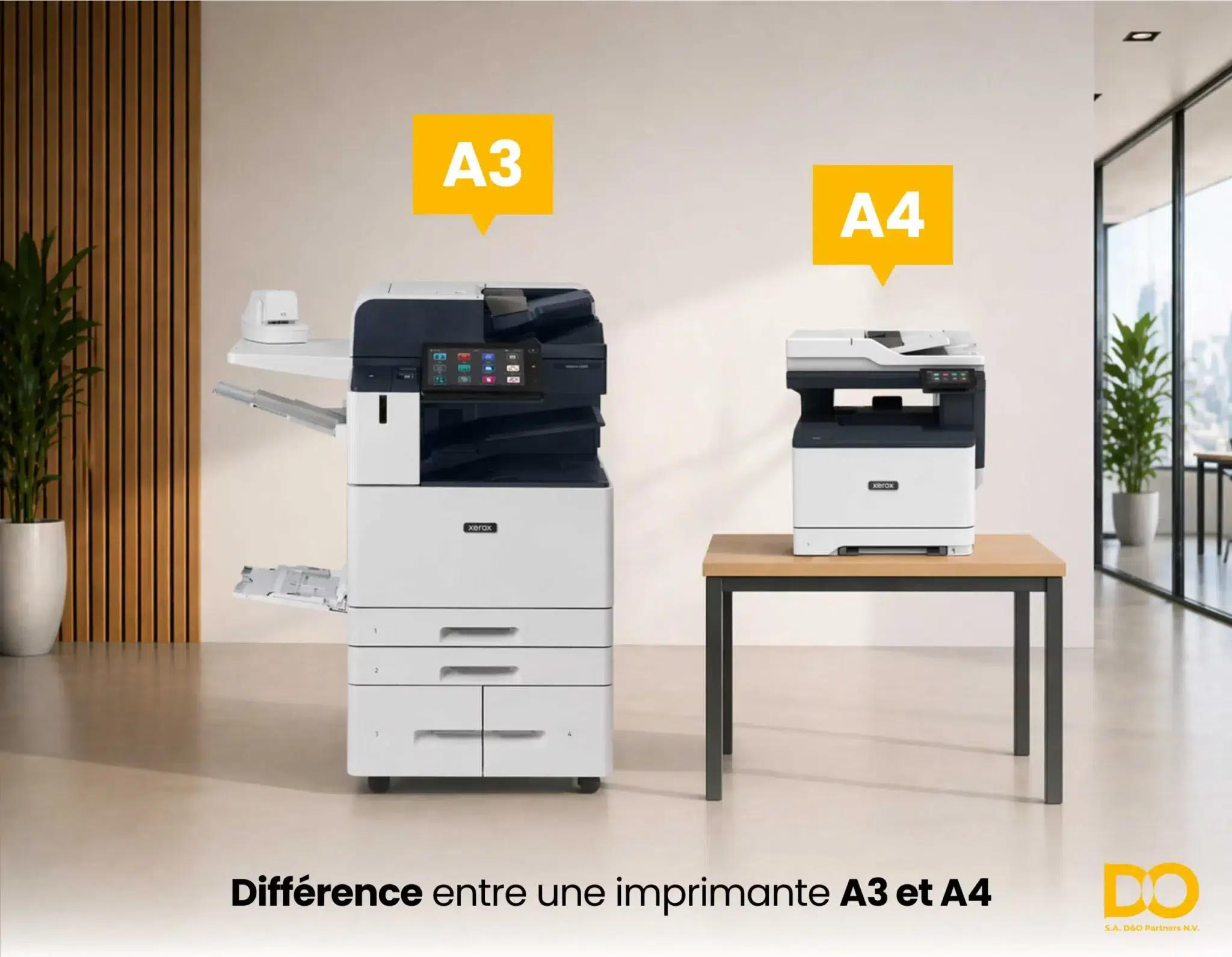 Comparison between Xerox A3 and A4 printers