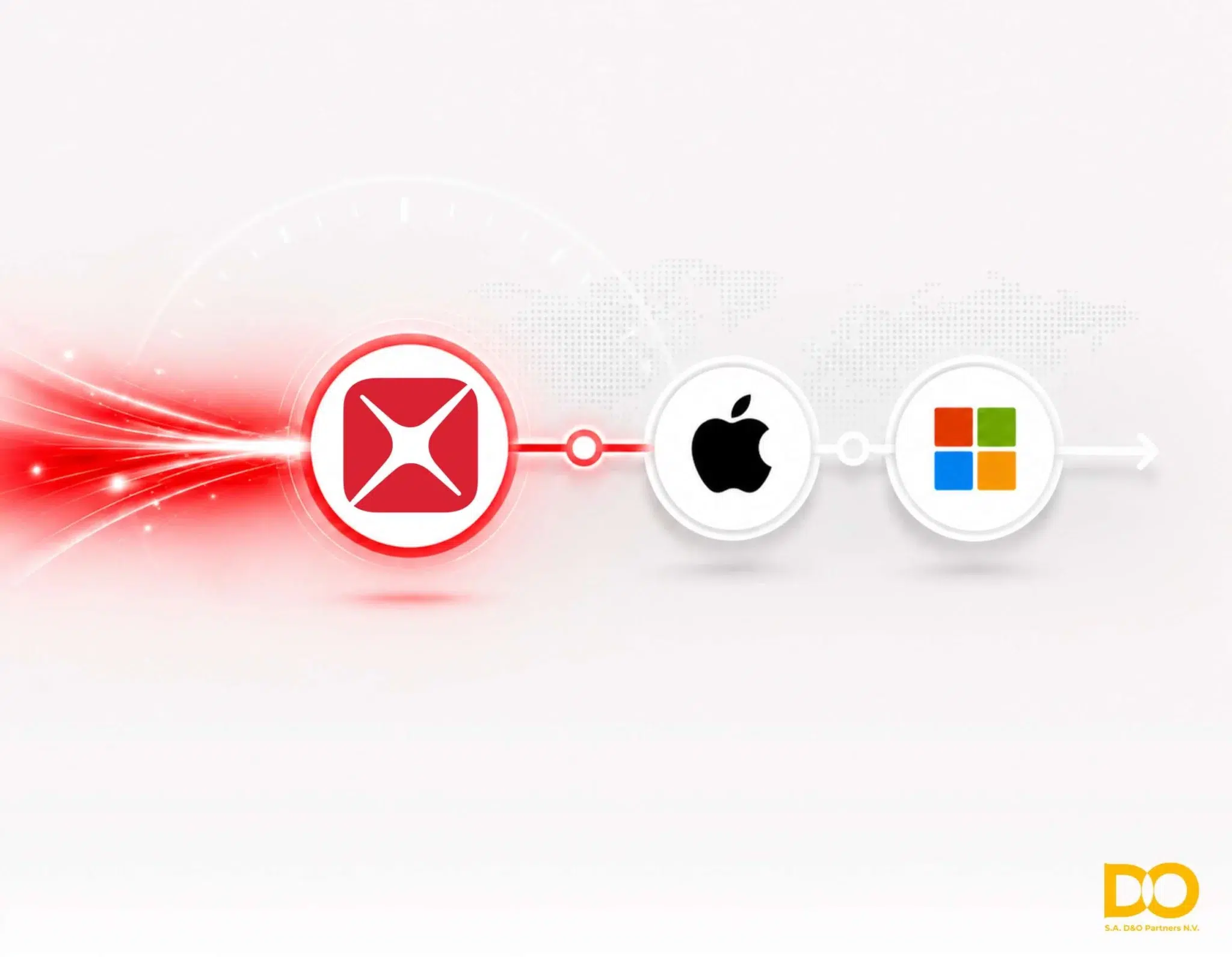 Chronologie avec les logos de Xerox, Apple et Microsoft : comment l'innovation du Xerox PARC a inspiré Apple et Microsoft