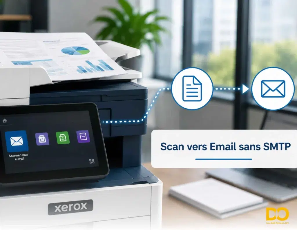 Scan vers email sans SMTP sur une imprimante Xerox
