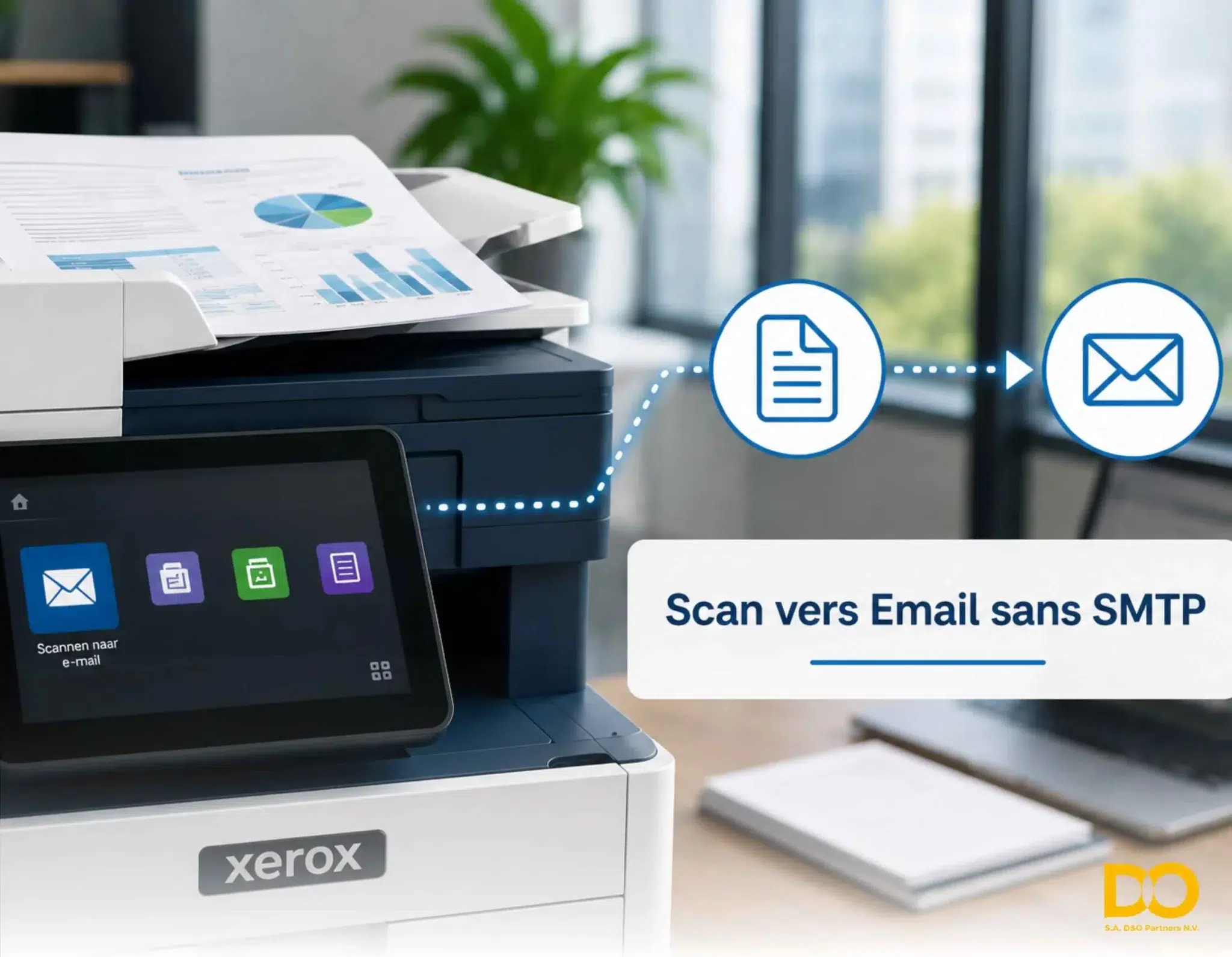Scan vers email sans SMTP sur une imprimante Xerox